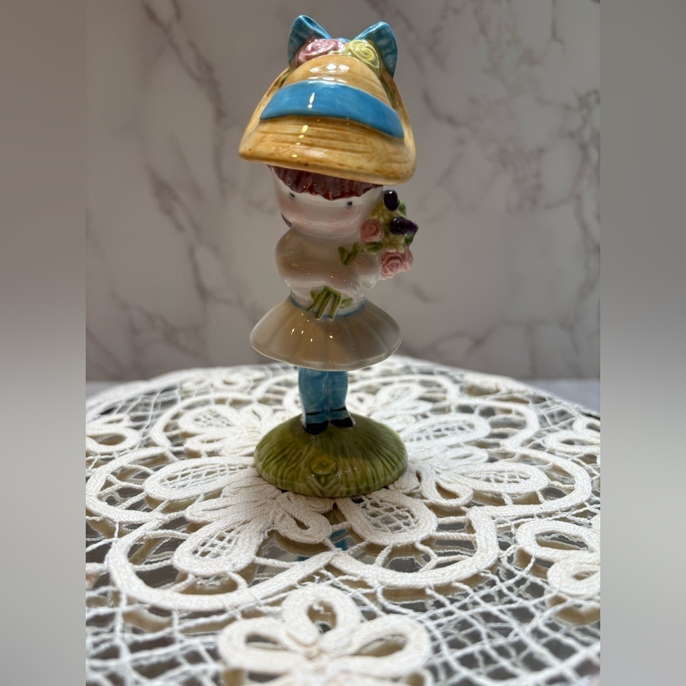 Vintage Beswick Figurine by Joan Walsh Anglund Featuring Girl with Flowers